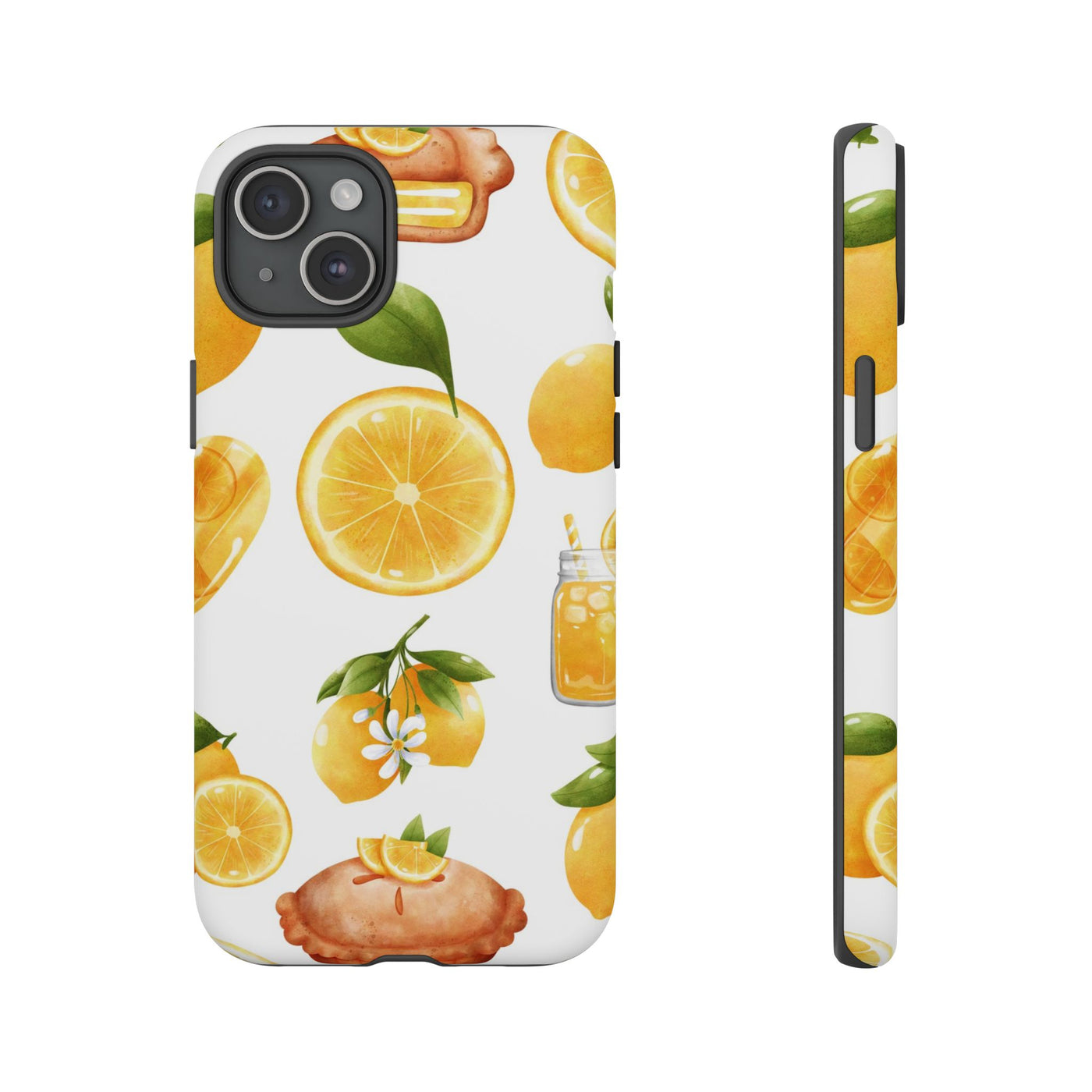 Impact Resistant, Lemon Fruit Pie, Cute Phone Cases for Samsung S24, S23, S22, S21, IPhone 15 pro Iphone 14 pro Iphone 13 IPhone 12 Iphone 11