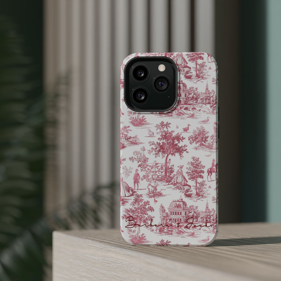 Magsafe French Toile Personalized Initial Custom Gift Cute Phone Cases for Iphone 16 Pro Max | iPhone 15, Pro Max Case, Iphone 14, 13, 12, 11, 10 - Studio40ParkLane