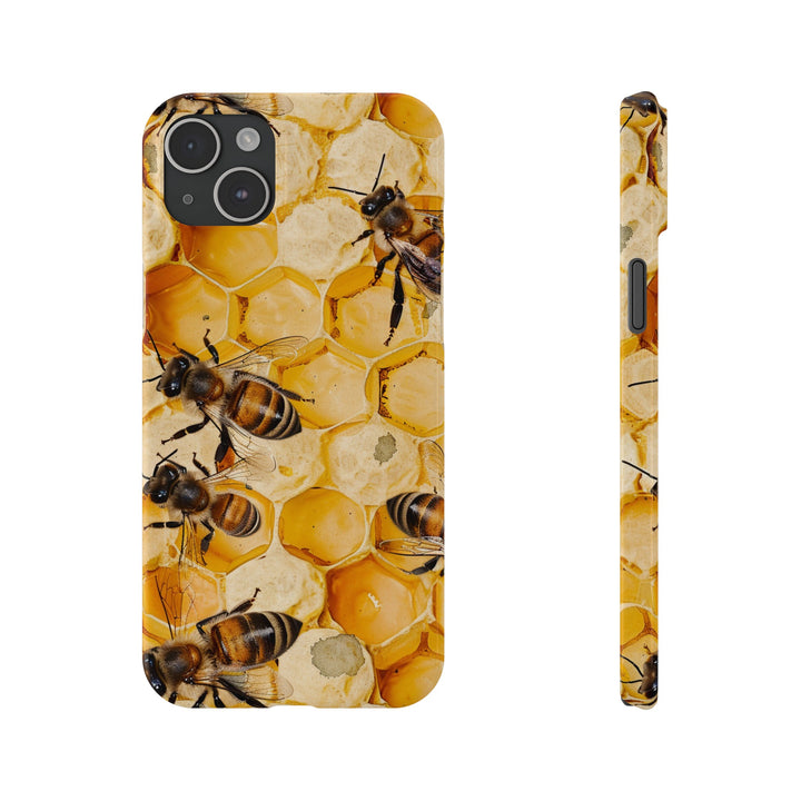 Slim Cute Phone Cases for Iphone - | iPhone 15 Case | iPhone 15 Pro Max Case, Iphone 14 Case, Iphone 14 Pro Max, Iphone 13, Summer Honey Bees - Studio40ParkLane