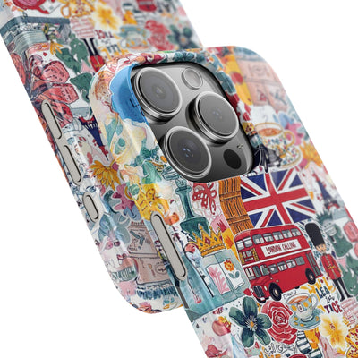 Slim London England Coquette Collage Cute Phone Case for Iphone 17 - | iPhone 16 Pro Max Case | iPhone 15 Case Iphone 14 13 12 11 10 9 8 7 - Studio40ParkLane