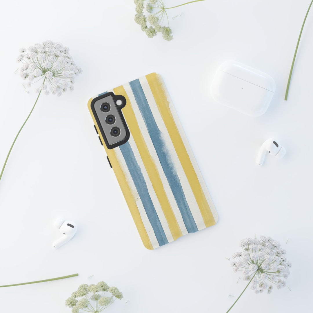 Tough Cute Yellow Stripes Phone Case, for IPhone 17 Pro Max | Iphone 17 Air, Iphone 16, IPhone 15, 14 13 12, Samsung Galaxy S26, S25, S24, S23 - Studio40ParkLane