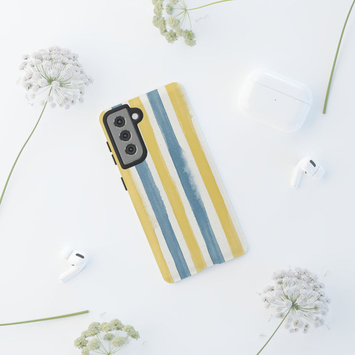 Tough Cute Yellow Stripes Phone Case, for IPhone 17 Pro Max | Iphone 17 Air, Iphone 16, IPhone 15, 14 13 12, Samsung Galaxy S26, S25, S24, S23 - Studio40ParkLane