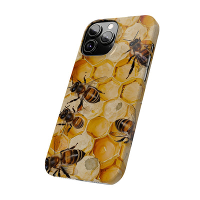 Slim Cute iPhone Cases - | iPhone 15 Case | iPhone 15 Pro Max Case, Iphone 14 Case, Iphone 14 Pro Max, Iphone 13, Summer Honey Bees