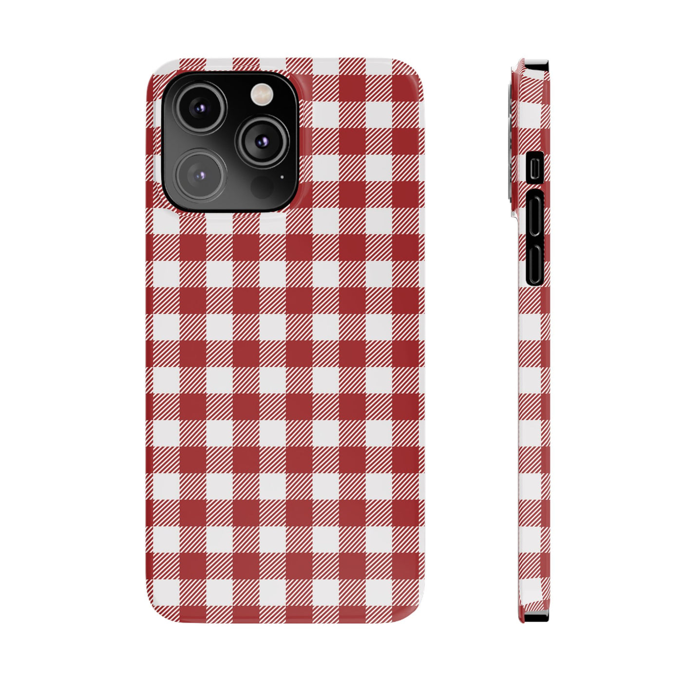 Slim Red Gingham Gift for Her Cute Phone Cases for Iphone 16 Pro Max | iPhone 15 Case | iPhone 15 Pro Max Case, Iphone 14, 13, 12, 11, 10, 8, 7