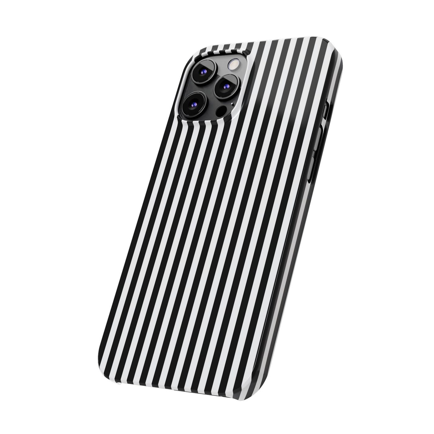 Slim Black White Striped Cute Phone Case for Iphone 16 - | iPhone 15 Pro Max Case | iPhone 14 Case Iphone 13 12 11 10 9 8 7 Gift for Her - Studio40ParkLane