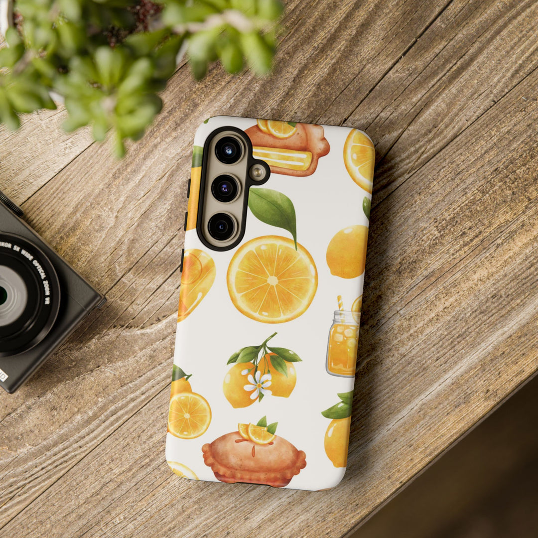 Impact Resistant, Lemon Fruit Pie, Cute Phone Cases for Samsung S24, S23, S22, S21, IPhone 15 pro Iphone 14 pro Iphone 13 IPhone 12 Iphone 11 - Studio40ParkLane