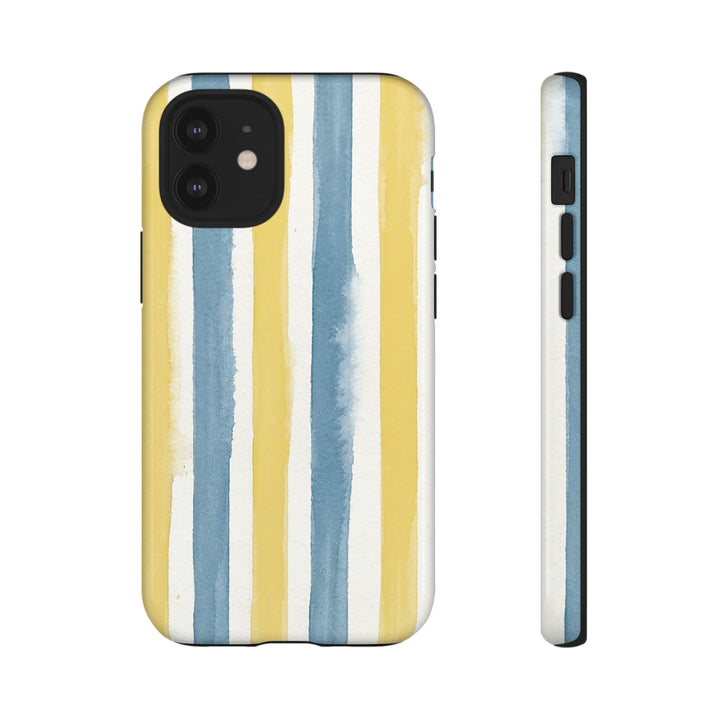 Tough Cute Yellow Stripes Phone Case, for IPhone 17 Pro Max | Iphone 17 Air, Iphone 16, IPhone 15, 14 13 12, Samsung Galaxy S26, S25, S24, S23 - Studio40ParkLane