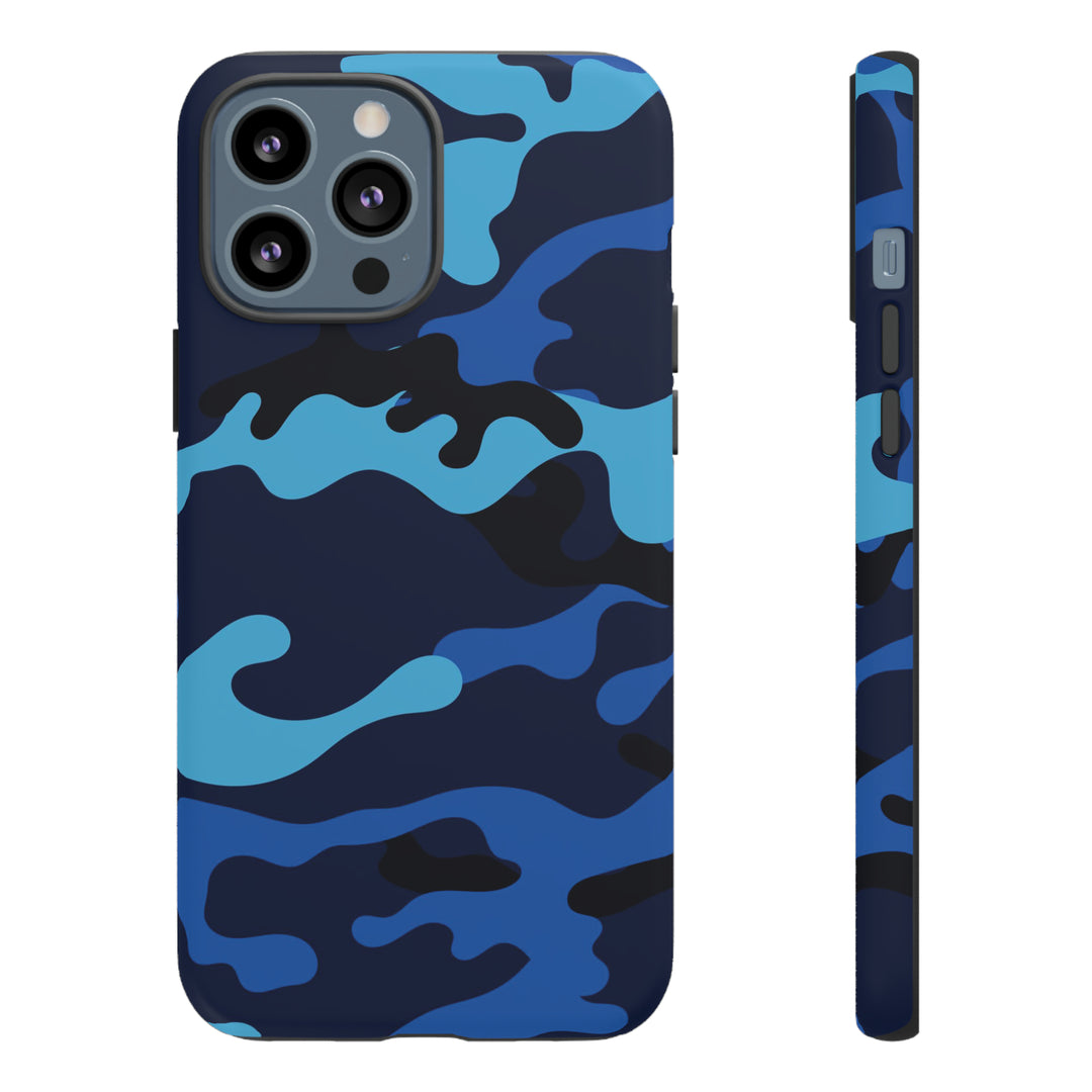 Cool Phone Case | Blue Camouflage, For iPhone 15 Case | iPhone 15 Pro Case, Iphone 14 Case, Iphone 14 Pro Max Case, Protective Iphone Case - Studio40ParkLane