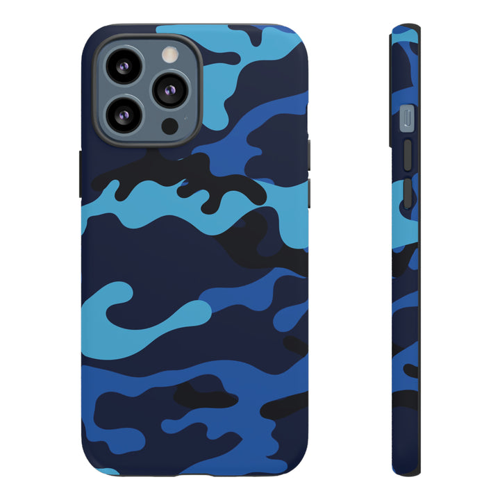 Cool Phone Case | Blue Camouflage, For iPhone 15 Case | iPhone 15 Pro Case, Iphone 14 Case, Iphone 14 Pro Max Case, Protective Iphone Case - Studio40ParkLane