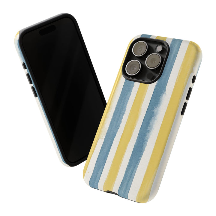 Tough Cute Yellow Stripes Phone Case, for IPhone 17 Pro Max | Iphone 17 Air, Iphone 16, IPhone 15, 14 13 12, Samsung Galaxy S26, S25, S24, S23 - Studio40ParkLane