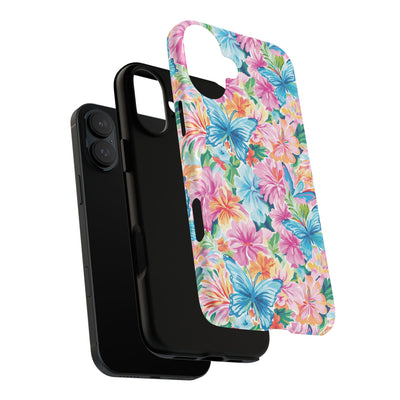 Premium Tough Butterflies Flowers Cute Phone Cases for Samsung S24, S23, S22, S21, S20, Plus and Ultra, Iphone 16 Pro Max,15, 14, 13, 12, 11, 10
