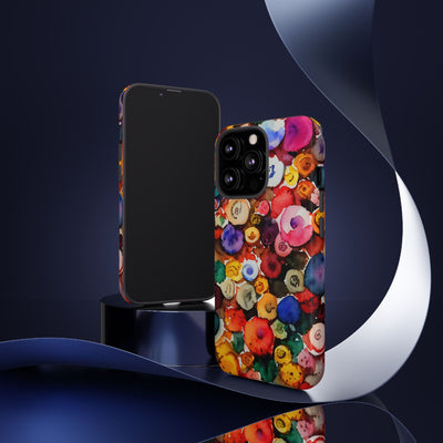 Impact Resistant, Fall Colors Buttons, Cute Phone Cases for Samsung S24, S23, S22, S21, IPhone 15 pro Iphone 14 pro Iphone 13 IPhone 12 Iphone 11