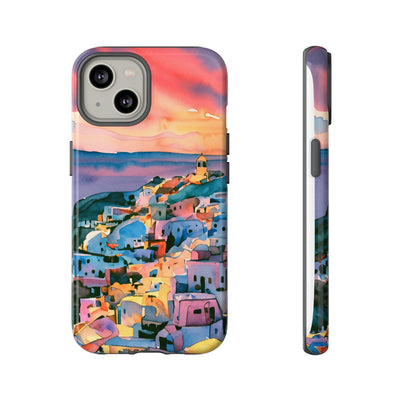 Impact Resistant, Greek Sunset, Cute Phone Cases for Samsung S24, S23, S22, S21, IPhone 15 pro Iphone 14 pro Iphone 13 IPhone 12 Iphone 11