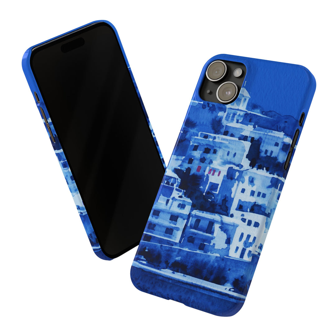 Slim Cute Phone Cases for Iphone | iPhone 15 Case | iPhone 15 Pro Max Case, Iphone 14, Iphone 14 Pro Max, Iphone 13, Greek Island Blue - Studio40ParkLane