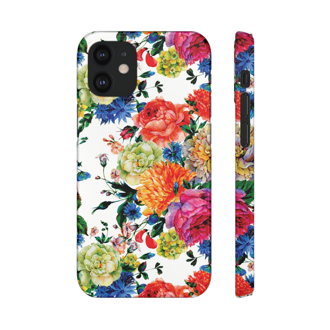 Sleek Snap Colorful Flowers Cute Phone Case for iPhone 16 15 14 13 12 11 X Xs Max Xr Pro Plus Samsung Galaxy S24 S23 S22 S21 S20 Note Ultra