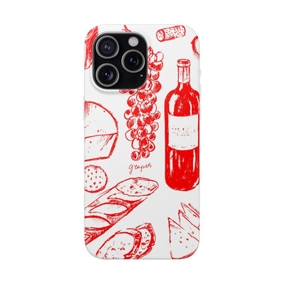 Cute Flexi Phone Cases, French Food Wine Red, Compatible with Samsung Galaxy S23, Samsung S22, Samsung S21, Samsung S20, Galaxy S20 Ultra