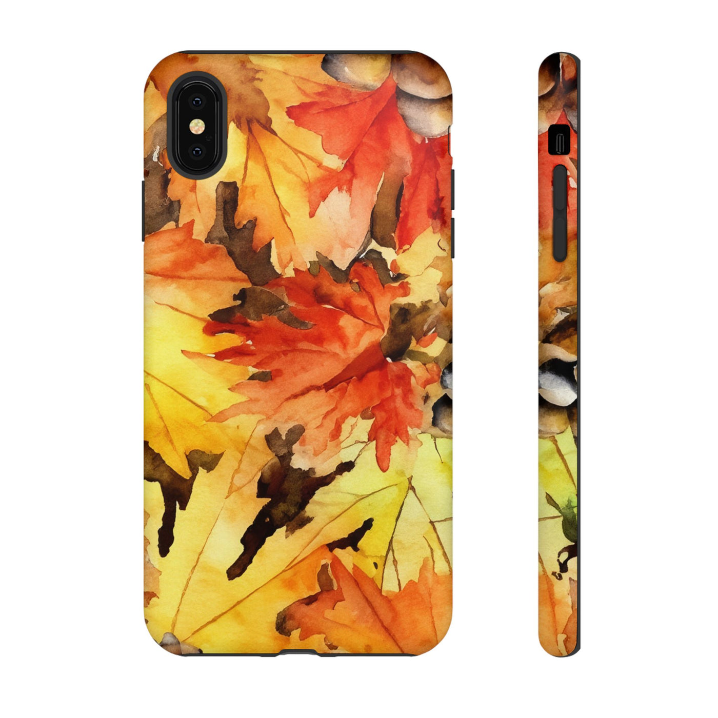 Impact Resistant, Fall Leaves, Cute Phone Cases for Samsung S24, S23, S22, S21, IPhone 15 pro Iphone 14 pro Iphone 13 IPhone 12 Iphone 11