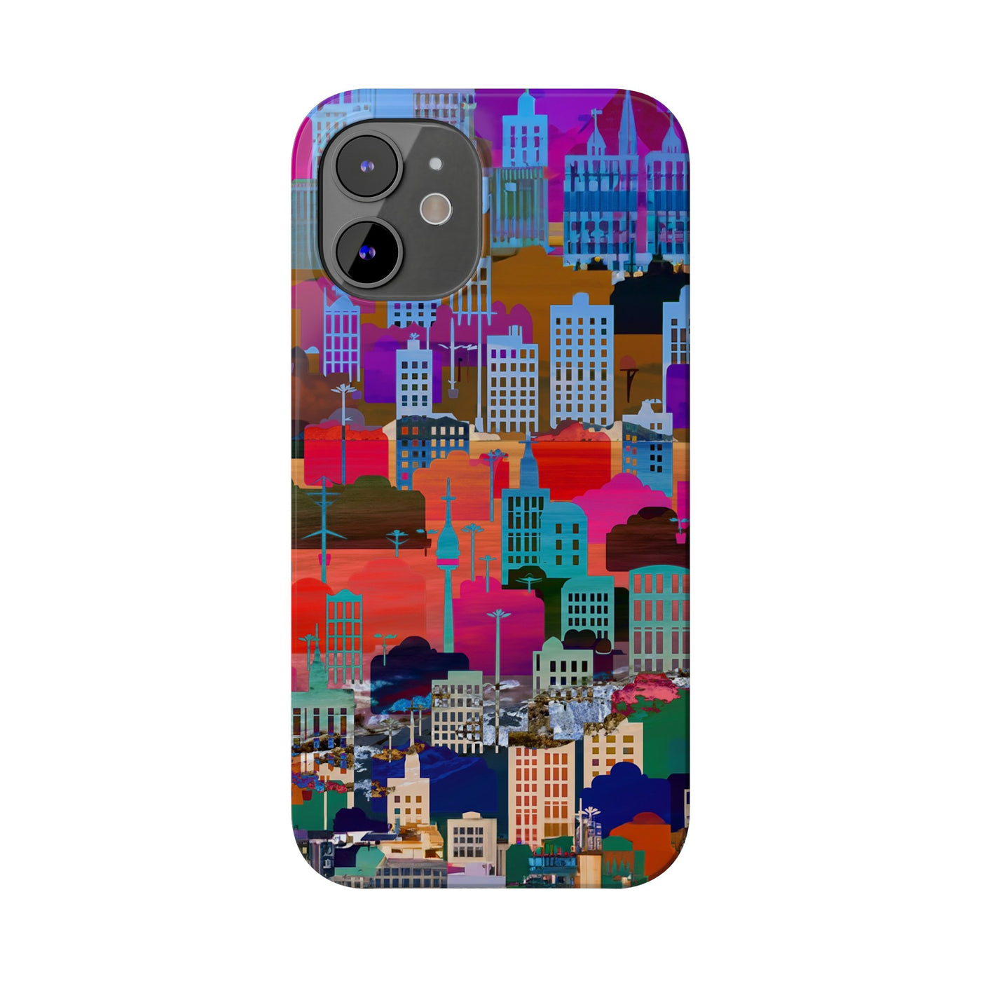 Slim Cute iPhone Cases - | iPhone 15 Case | iPhone 15 Pro Max Case, Iphone 14 Case, Iphone 14 Pro Max, Iphone 13, Summer Big City