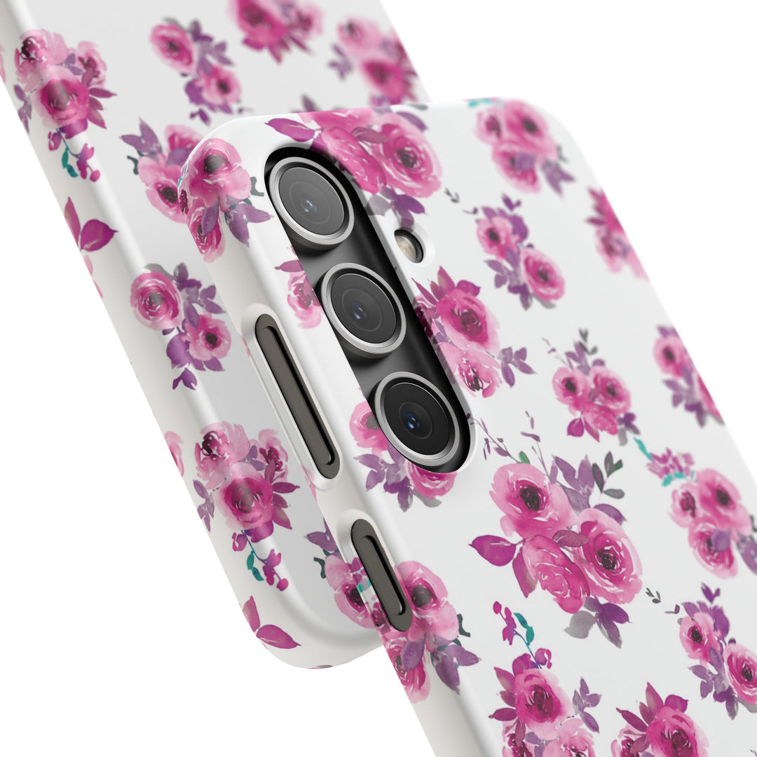 Sleek Snap Flowers Gift for Her Cute Phone Case for iPhone 16 15 14 13 12 11 X Xs Max Xr Pro Plus Samsung Galaxy S24 S23 S22 S21 S20 Ultra