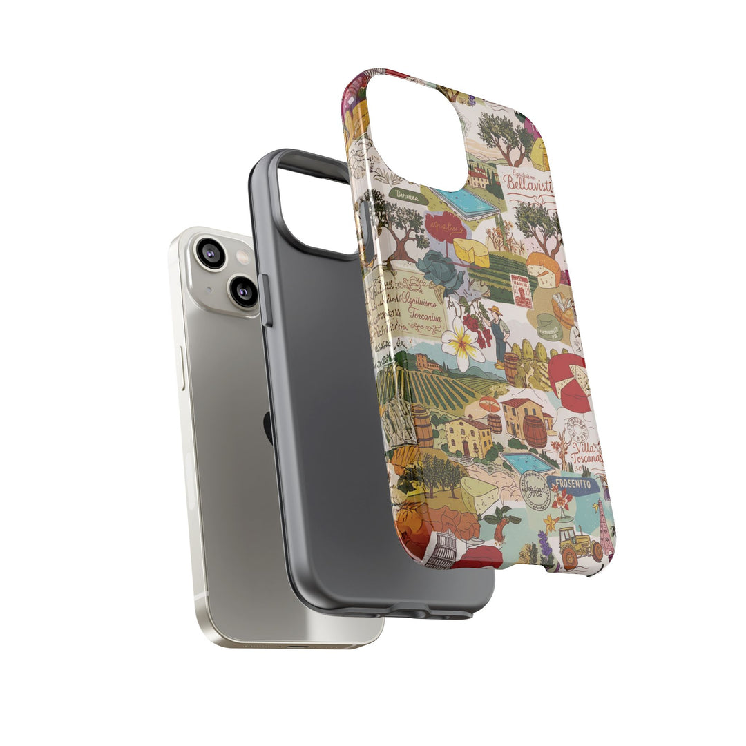 Italy Tuscany Coquette Collage Tough Premium Phone Case - For iPhone 17 Pro Max iPhone 16 Pro iPhone 15 Iphone 14 Plus 13 Pro 12 11 10 XR - Studio40ParkLane