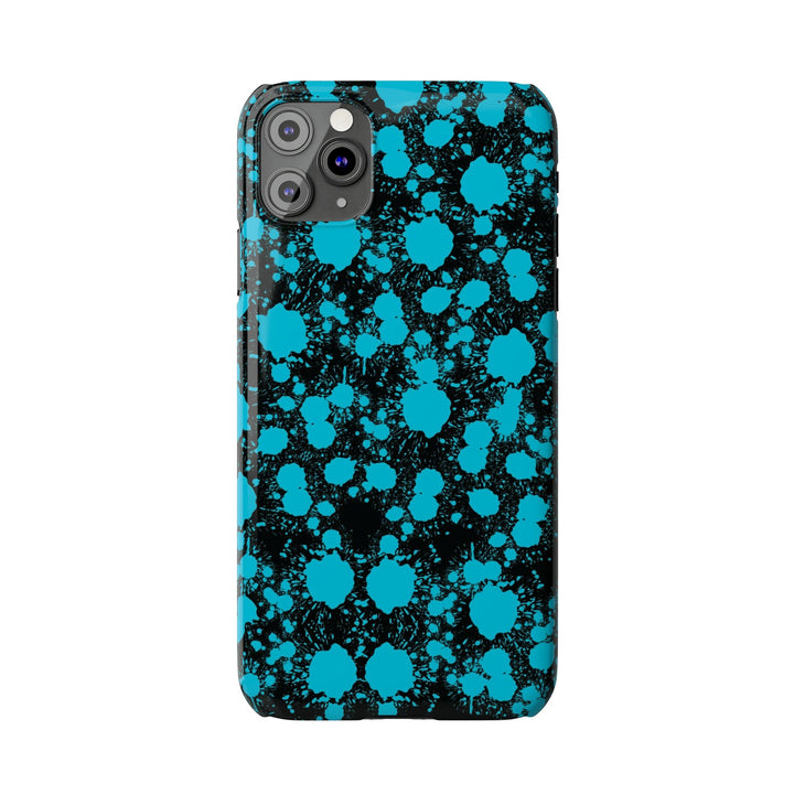 Slim Cute Phone Cases for Iphone - | iPhone 15 Case | iPhone 15 Pro Max Case, Iphone 14 Case, Iphone 14 Pro Max, Iphone 13, Blue Paint Blots Splash - Studio40ParkLane
