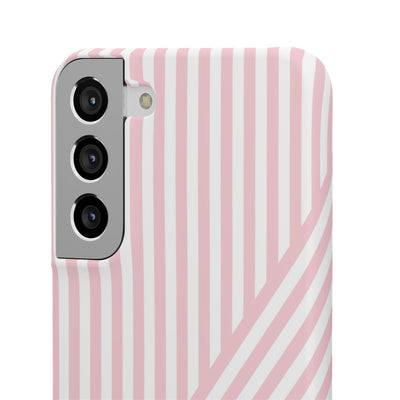 Aesthetic Sweet Pink Stripes Cute Phone Case Sleek Snap - For iPhone 17 Pro Max iPhone 16 Pro iPhone 15 Iphone 14 Plus 13 Pro 12 11 10 Gift