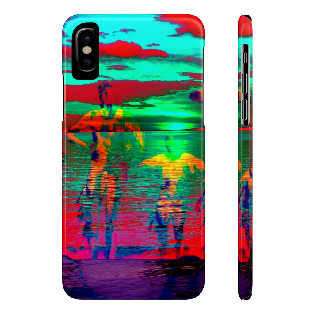 Slim Cute Phone Cases for Iphone - | iPhone 15 Case | iPhone 15 Pro Max Case, Iphone 14 Case, Iphone 14 Pro Max, Iphone 13, Sunset Mystery Dance - Studio40ParkLane