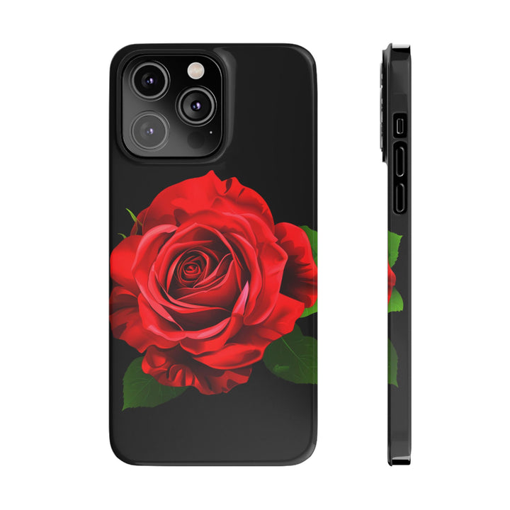 Slim Red Rose Flowers Gift for Her Cute Phone Cases for Iphone 16 Pro Max | iPhone 15 Case | iPhone 15 Pro Max Case, Iphone 14, Iphone 14 Pro Max, Iphone 13 12 11 8 7 - Studio40ParkLane
