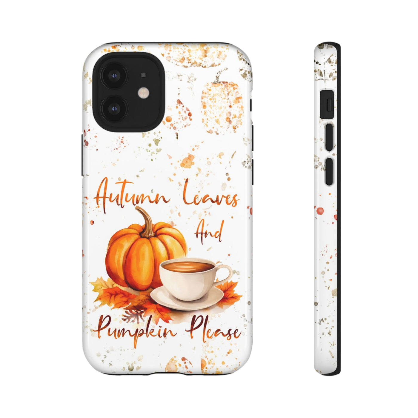 Impact Resistant, Fall Leaves Pumpkin Pie, Cute Phone Cases for Samsung S24, S23, S22, S21, IPhone 15 pro Iphone 14 pro Iphone 13 IPhone 12 Iphone 11