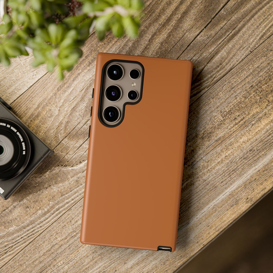Premium Tough Rusty Brown Orange Gift for Her Cute Phone Cases for Samsung S25 S24, S23, S22, S21, Iphone, 16, 15, 14, 13 Pro Max Ultra - Studio40ParkLane
