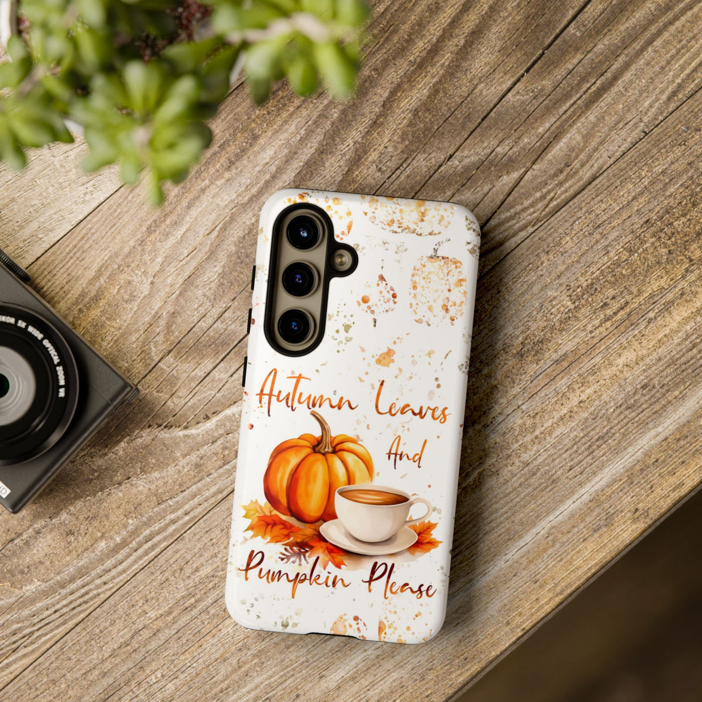 Impact Resistant, Fall Leaves Pumpkin Pie, Cute Phone Cases for Samsung S24, S23, S22, S21, IPhone 15 pro Iphone 14 pro Iphone 13 IPhone 12 Iphone 11