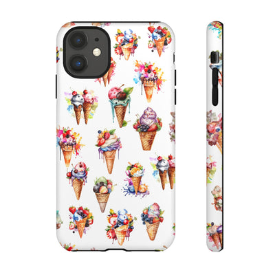 Impact Resistant, Summer Icecream, Cute Phone Cases for Samsung S24, S23, S22, S21, IPhone 15 pro, Iphone 14 pro, Iphone 13 IPhone 12, Iphone 11