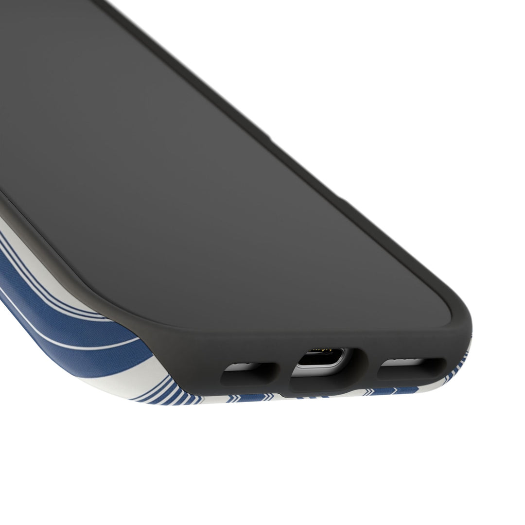 MagSafe Cute Phone Case, Coastal Striped Phone Case for iPhone 17 16 15 14 13 12 Pro Max, Samsung S26 S25 S24 Ultra case - Studio40ParkLane