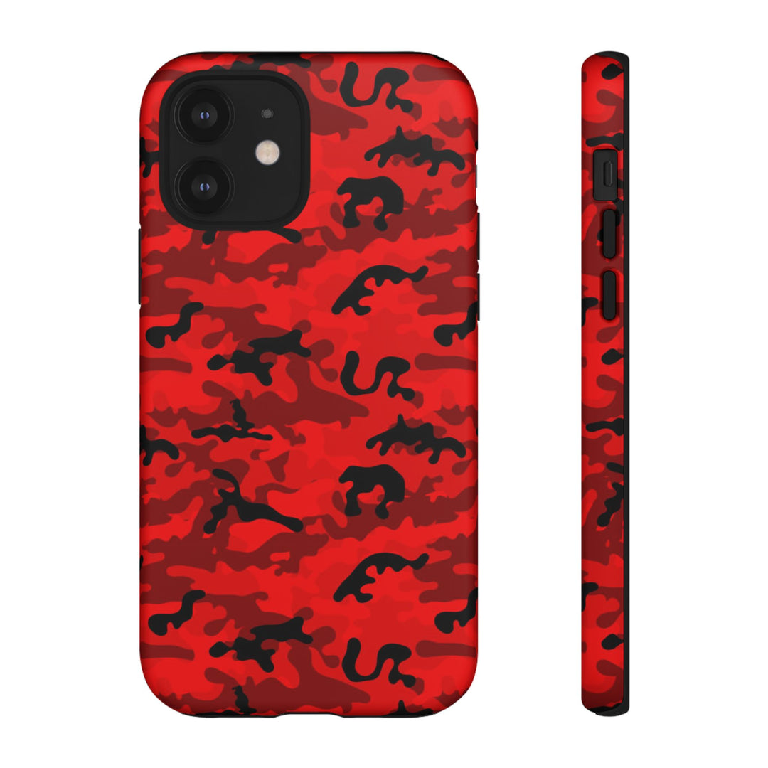 Impact Resistant, Red Camo Camouflage, Cute Phone Cases for Samsung S24, S23, S22, S21, IPhone 15 pro Iphone 14 pro Iphone 13 IPhone 12 Iphone 11 - Studio40ParkLane