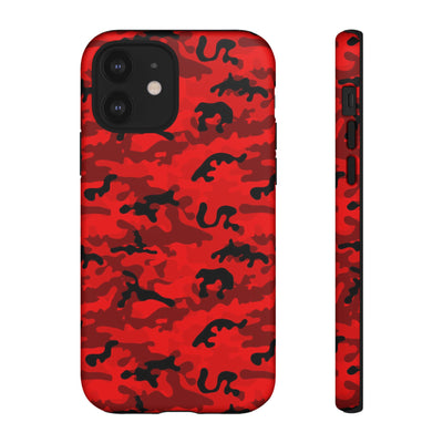 Impact Resistant, Red Camo Camouflage, Cute Phone Cases for Samsung S24, S23, S22, S21, IPhone 15 pro Iphone 14 pro Iphone 13 IPhone 12 Iphone 11