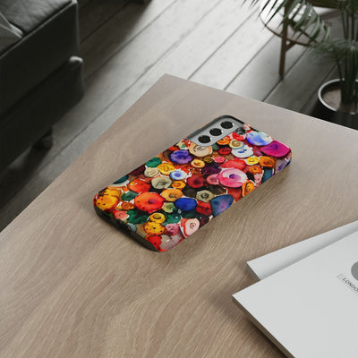 Impact Resistant, Fall Colors Buttons, Cute Phone Cases for Samsung S24, S23, S22, S21, IPhone 15 pro Iphone 14 pro Iphone 13 IPhone 12 Iphone 11