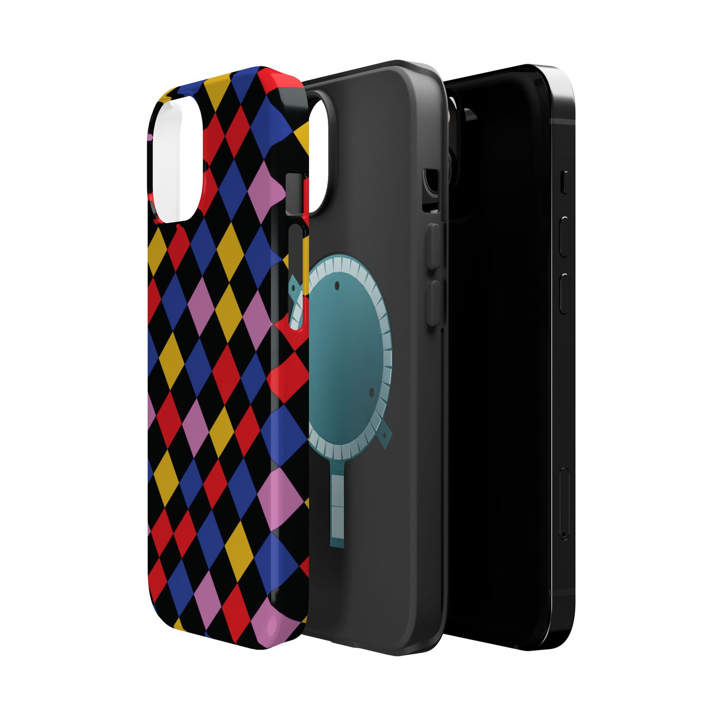 Aesthetic Colorful Checkerboard Tough Magsafe Phone Case - For iPhone 17 Pro Max iPhone 16 Pro iPhone 15 Iphone 14 Plus 13 Pro 12 11 Gift - Studio40ParkLane