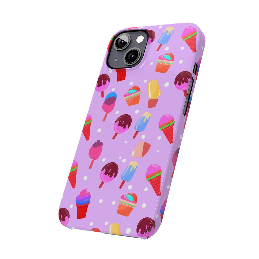 Slim Cute Phone Cases for Iphone - | iPhone 15 Case | iPhone 15 Pro Max Case, Iphone 14 Case, Iphone 14 Pro Max, Iphone 13, Summer Ice - cream Pink - Studio40ParkLane