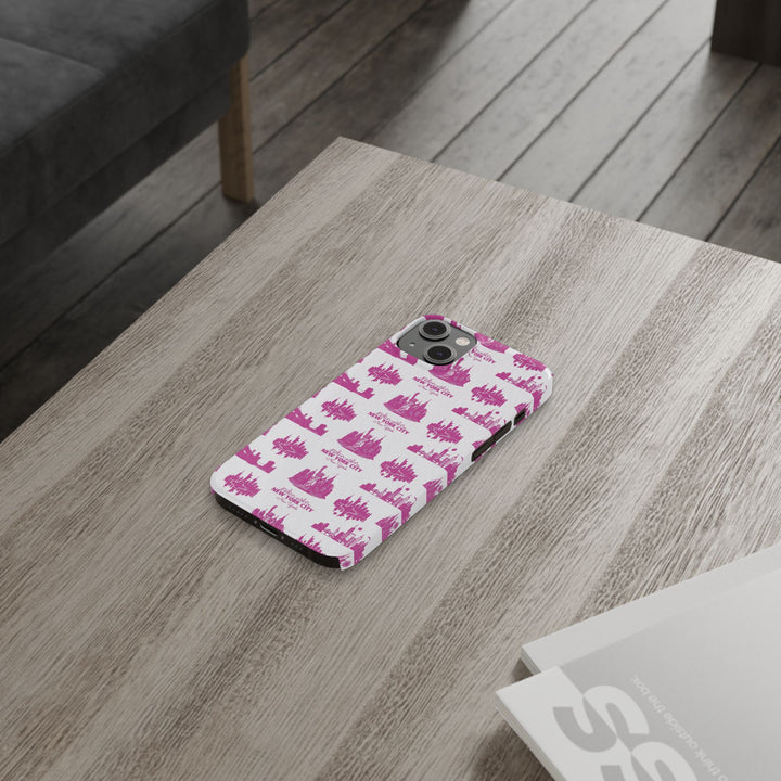 Slim New York Skyline Pink Collage Coquette Gift for Her Cute Phone Cases for Iphone 16 Pro Max | iPhone 15 Case | iPhone 15 Pro Max Case, Iphone 14, Iphone 14 Pro Max, Iphone 13 12 11 8 7 - Studio40ParkLane
