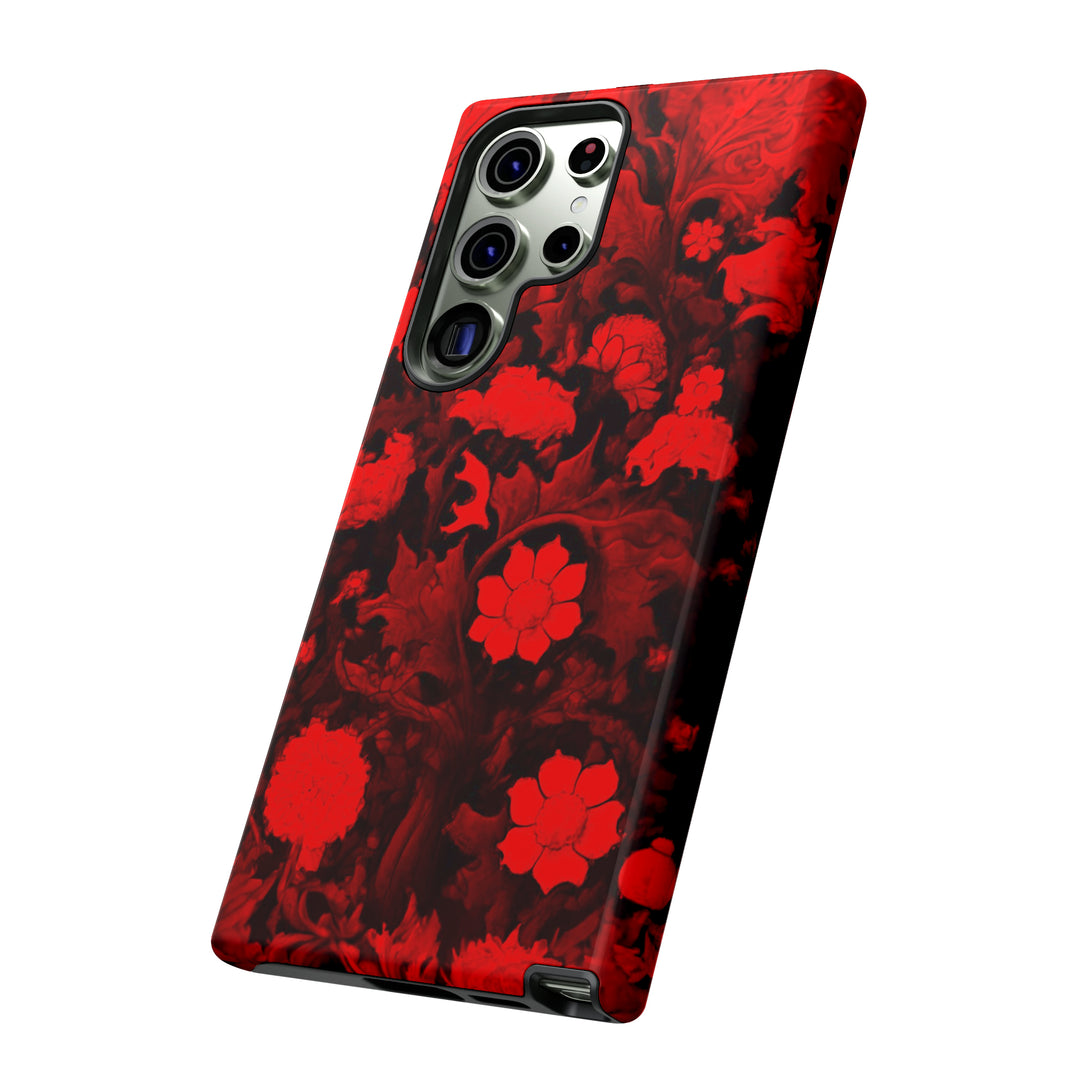 Cute Samsung Phone Case | Aesthetic Samsung Phone Case | Galaxy S23, S22, S21, S20 | Red Flowers, Protective Phone Case - Studio40ParkLane