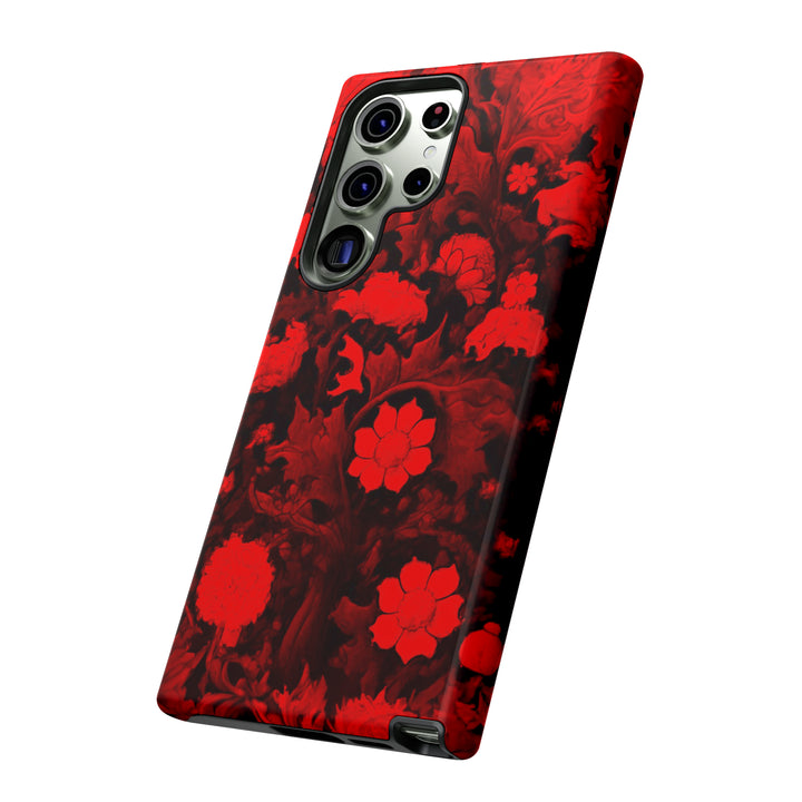 Cute Samsung Phone Case | Aesthetic Samsung Phone Case | Galaxy S23, S22, S21, S20 | Red Flowers, Protective Phone Case - Studio40ParkLane