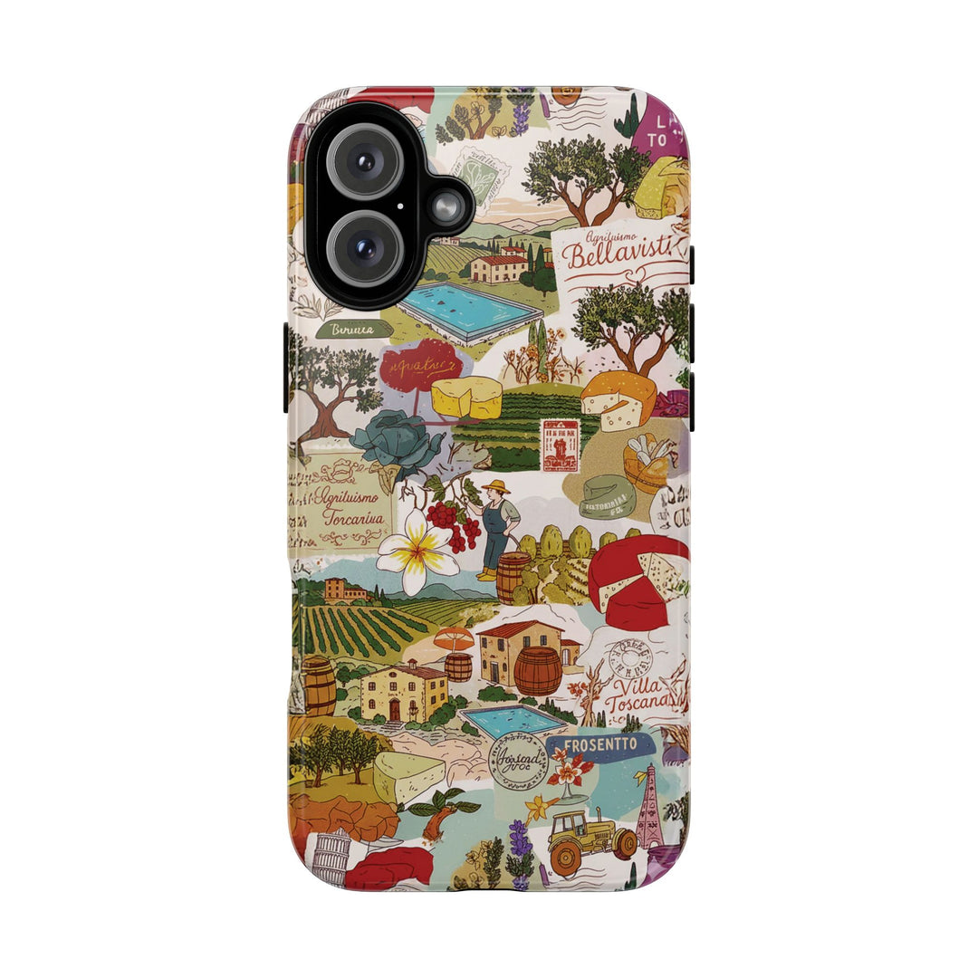 Italy Tuscany Coquette Collage Tough Premium Phone Case - For iPhone 17 Pro Max iPhone 16 Pro iPhone 15 Iphone 14 Plus 13 Pro 12 11 10 XR - Studio40ParkLane