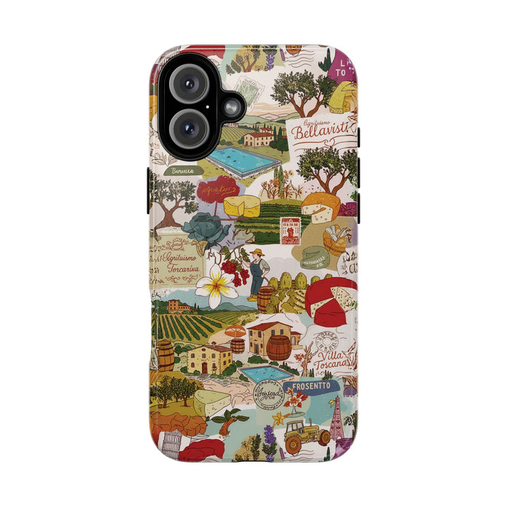 Italy Tuscany Coquette Collage Tough Premium Phone Case - For iPhone 17 Pro Max iPhone 16 Pro iPhone 15 Iphone 14 Plus 13 Pro 12 11 10 XR - Studio40ParkLane