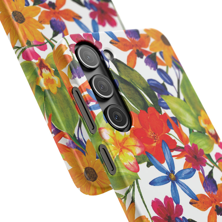 Sleek Snap Colorful Flowers Cute Phone Case for iPhone 16 15 14 13 12 11 X Xs Max Xr Pro Plus Samsung Galaxy S24 S23 S22 S21 S20 Note Ultra
