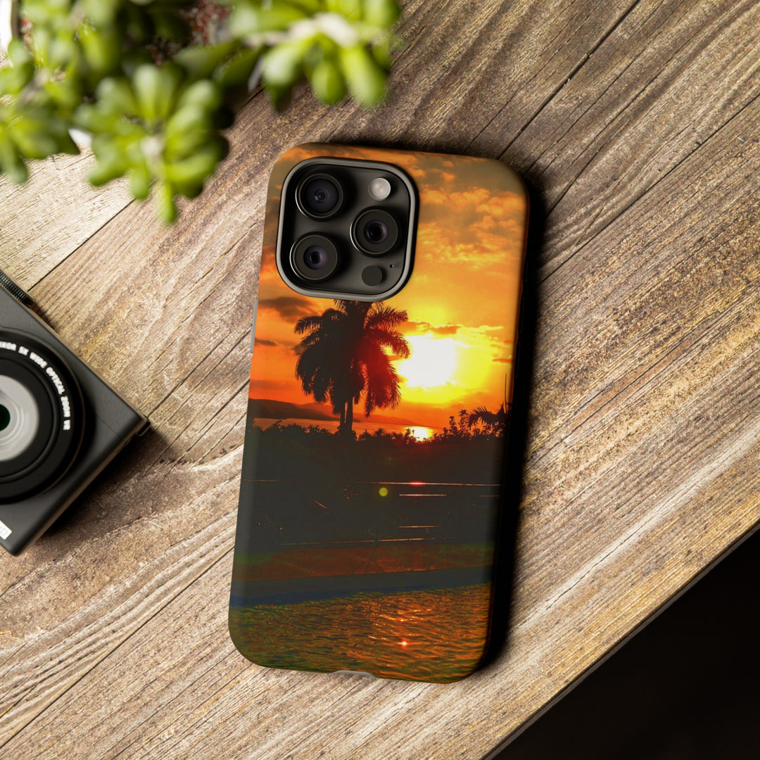 Cute Samsung Case | Cool Iphone Case | Summer Jamaica Pool Sunset, Samsung S24, S23, S22, S21, IPhone 15 Case | Iphone 14 Case, Iphone 13 Case - Studio40ParkLane