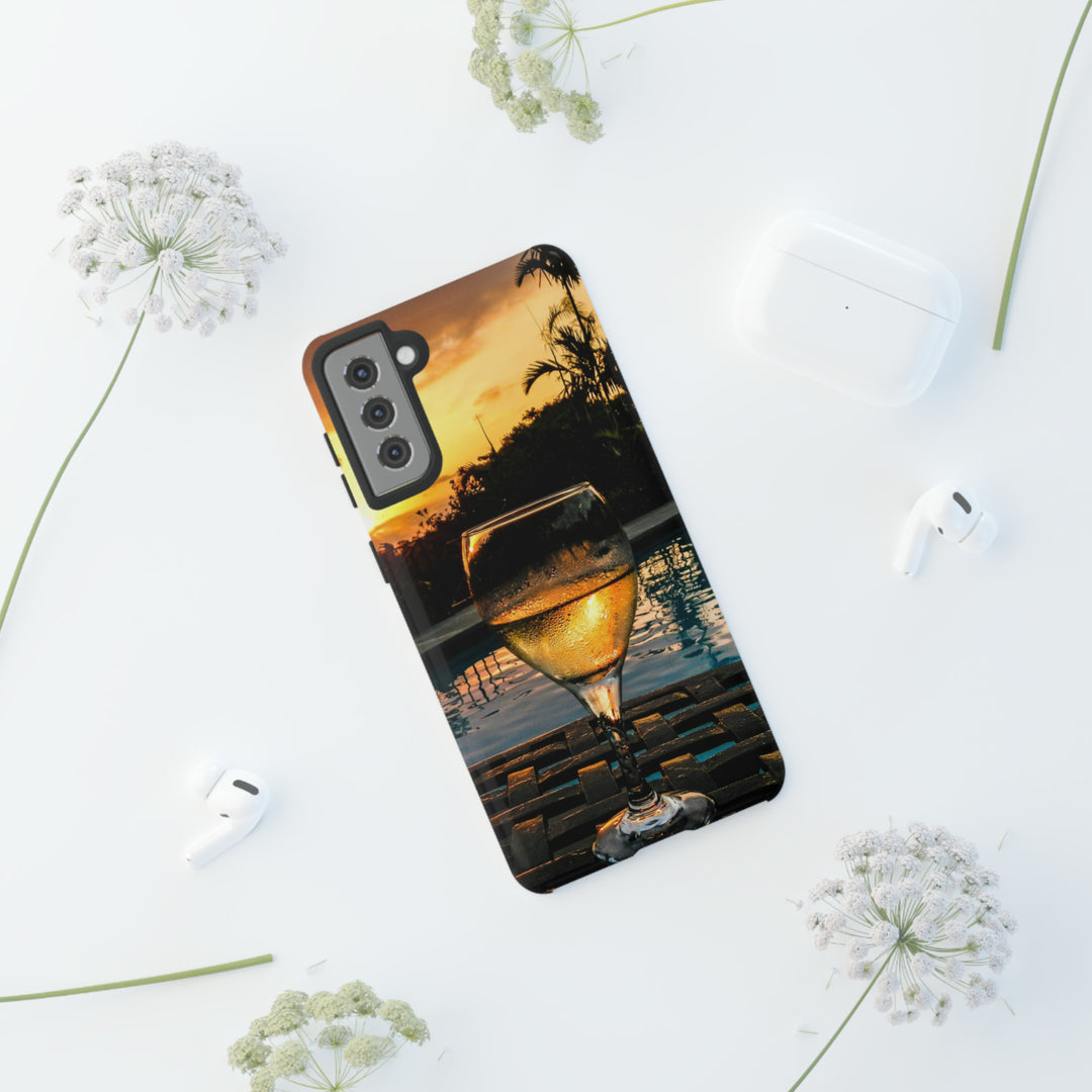 Samsung Galaxy Phone Case | Galaxy S23, S22, S21, S20 | Luxury Case Double Layered | Impact Resistant | Fashionable - Wine Glass 1 - Studio40ParkLane