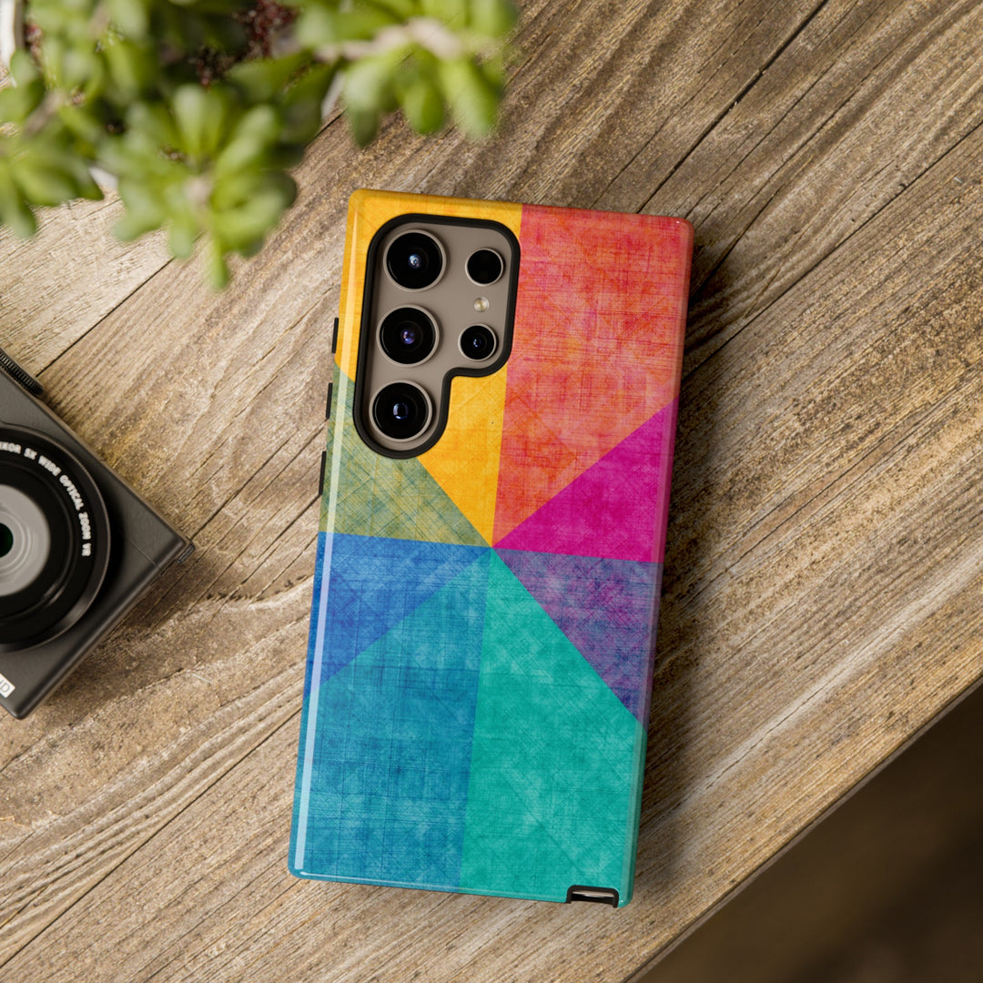 Impact Resistant, Colored Shapes, Cute Phone Cases for Samsung S24, S23, S22, S21, IPhone 15 pro Iphone 14 pro Iphone 13 IPhone 12 Iphone 11 - Studio40ParkLane