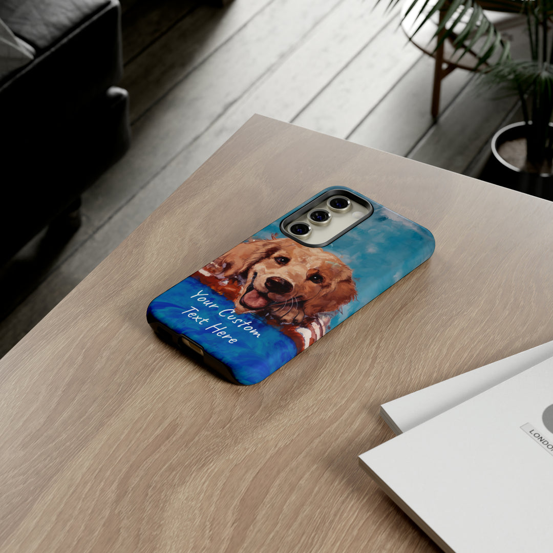 Personalize this Cute Samsung Phone Case | Golden Retriever Dog Samsung Phone Case | Galaxy S23, S22, S21, S20 | Personalized Samsung Cases - Studio40ParkLane