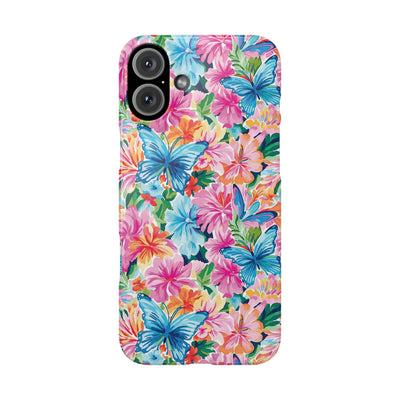 Slim Butterflies Flowers Gift for Her Cute Phone Cases for Iphone 16 Pro Max | iPhone 15 Case | iPhone 15 Pro Max Case, Iphone 14, 13, 12, 11, 10, 8, 7