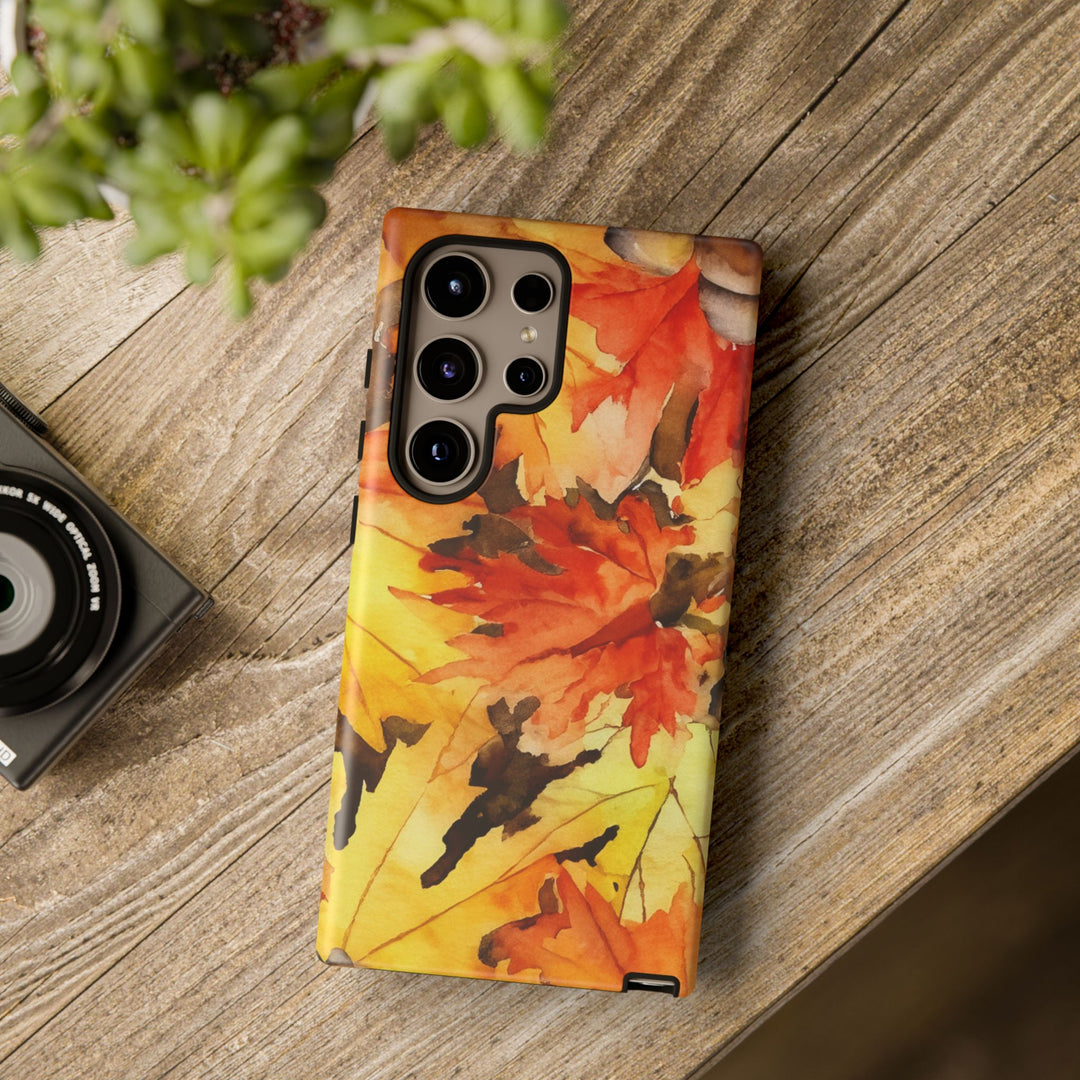 Impact Resistant, Fall Leaves, Cute Phone Cases for Samsung S24, S23, S22, S21, IPhone 15 pro Iphone 14 pro Iphone 13 IPhone 12 Iphone 11 - Studio40ParkLane